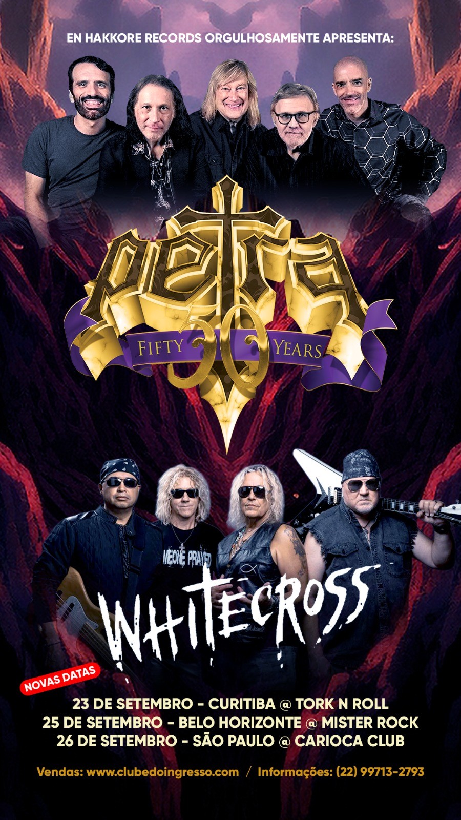 Petra & Whitecross - Turnê lendária no Brasil 2026
